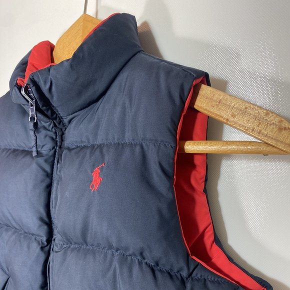 Polo Ralph Lauren Youth Vest Classic Pony Reversible Zip Puffer Navy Sz 4/4T - Picture 3 of 11